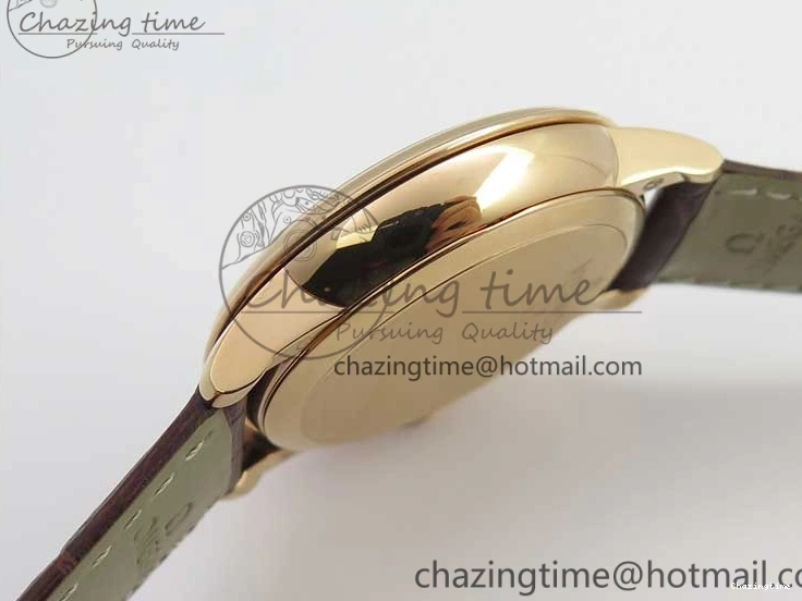 0422 De Ville Prestige Real PR RG ZF 1:1 Best Edition White Dial on Brown Leather Strap MIYOTA HighPerformance 7939